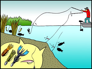 シャローからディープ(深場)へと続く段差も狙い目